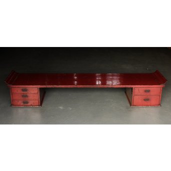 根来風古漆塗 六尺長尺机　T399 