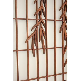 小野道風と柳と蛙　3枚1組書院欄間　R2252 