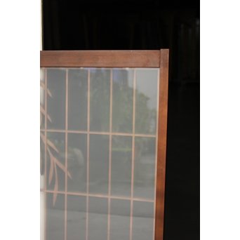 小野道風と柳と蛙　3枚1組書院欄間　R2252 