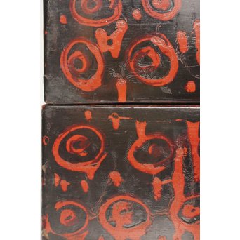 浄法寺塗 渦巻紋重箱　Q009 
