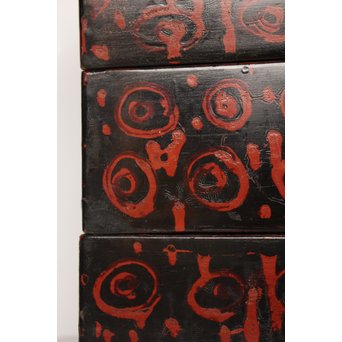 浄法寺塗 渦巻紋重箱　Q009 