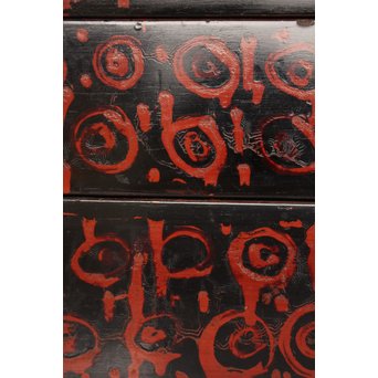 浄法寺塗 渦巻紋重箱　Q009 