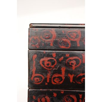 浄法寺塗 渦巻紋重箱　Q009 