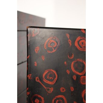 浄法寺塗 渦巻紋重箱　Q009 