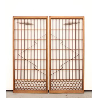 角度付意匠組子 松皮菱書院 2枚1組　R2254