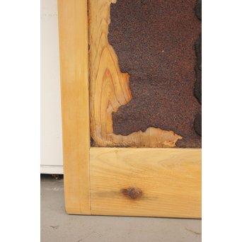 侘朽ちた鉄板 細身格子蔵戸　W588 