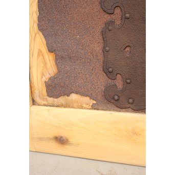 侘朽ちた鉄板 細身格子蔵戸　W588 