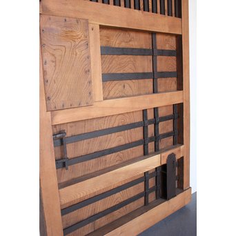 ハイサイズ総欅格子蔵戸　W593 