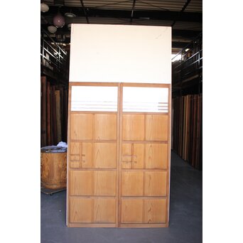 葉ガラスの一対雪隠戸 2枚1組　GD1117YD 