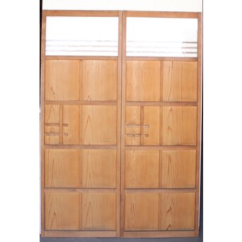 葉ガラスの一対雪隠戸 2枚1組　GD1117YD 