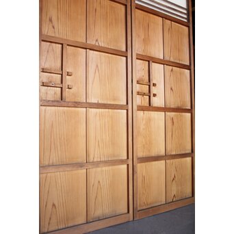 葉ガラスの一対雪隠戸 2枚1組　GD1117YD 