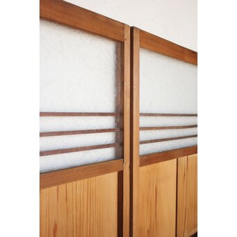 葉ガラスの一対雪隠戸 2枚1組　GD1117YD 