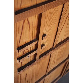 葉ガラスの一対雪隠戸 2枚1組　GD1117YD 