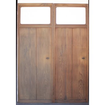 プレスガラスの一対雪隠戸 2枚1組　GD1118YD