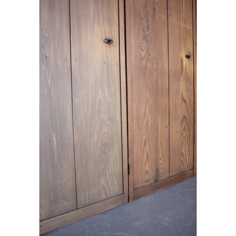 プレスガラスの一対雪隠戸 2枚1組　GD1118YD 