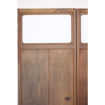 プレスガラスの一対雪隠戸 2枚1組　GD1118YD 