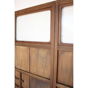 プレスガラスの一対雪隠戸 2枚1組　GD1118YD 