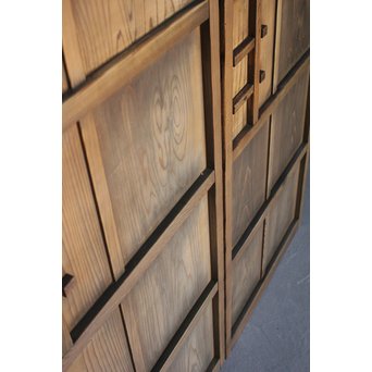 プレスガラスの一対雪隠戸 2枚1組　GD1118YD 