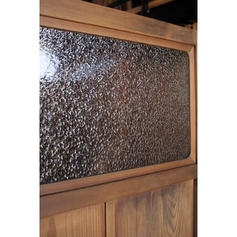 プレスガラスの一対雪隠戸 2枚1組　GD1118YD 