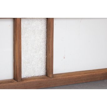 緑色ガラス欄間 2枚1組　R2257 