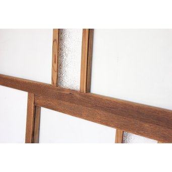 緑色ガラス欄間 2枚1組　R2257 