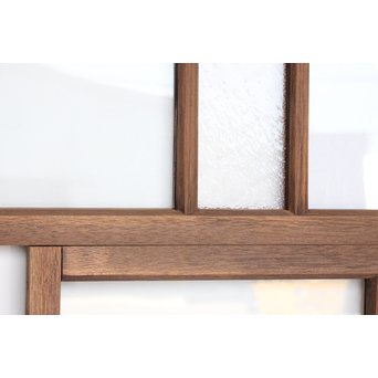 緑色ガラス欄間 2枚1組　R2257 