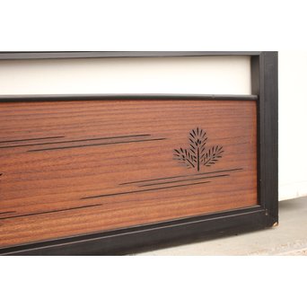 黒枠松葉透かし欄間 2枚1組　R2261 