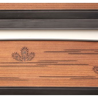 黒枠松葉透かし欄間 2枚1組　R2261 