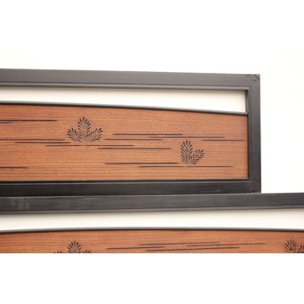 黒枠松葉透かし欄間 2枚1組　R2261 