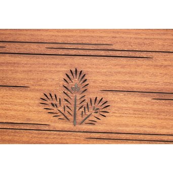 黒枠松葉透かし欄間 2枚1組　R2261 