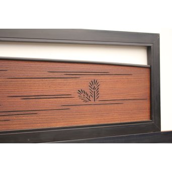 黒枠松葉透かし欄間 2枚1組　R2261 