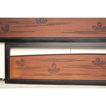 黒枠松葉透かし欄間 2枚1組　R2261 