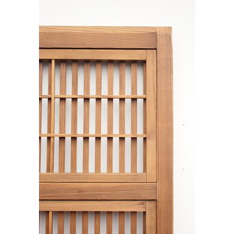 障子枠付 白木絵ガラス格子戸 2枚1組　L913 