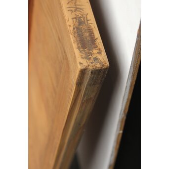 障子枠付 白木絵ガラス格子戸 2枚1組　L913 