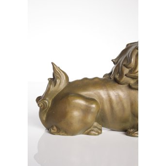 津田信夫/大寿 ブロンズ獅子　M021 