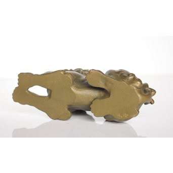 津田信夫/大寿 ブロンズ獅子　M021 