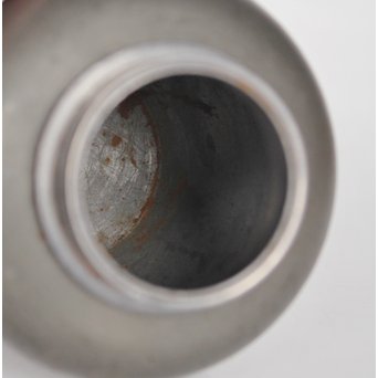 市川銕琅/鉄琅 漢詩彫錫茶入/茶壺　M022 