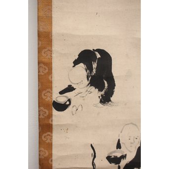 倣 伊藤若冲 千僧供養 掛軸　Z012 