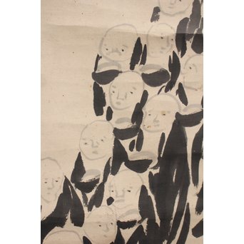 倣 伊藤若冲 千僧供養 掛軸　Z012 