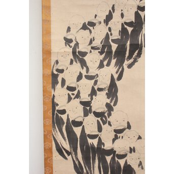 倣 伊藤若冲 千僧供養 掛軸　Z012 