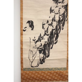 倣 伊藤若冲 千僧供養 掛軸　Z012 