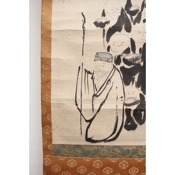 倣 伊藤若冲 千僧供養 掛軸　Z012 