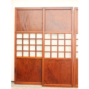 欅鏡板16分割硝子戸 4枚1組　GD1148Y 