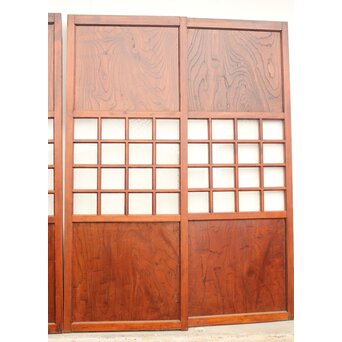 欅鏡板16分割硝子戸 4枚1組　GD1148Y 