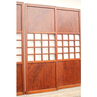 欅鏡板16分割硝子戸 4枚1組　GD1148Y 