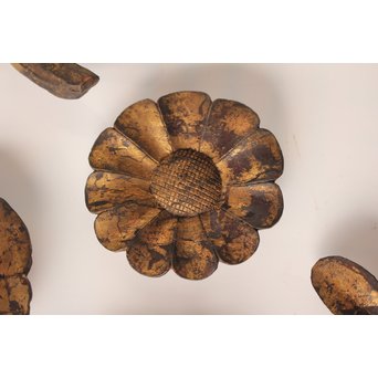 李朝金彩寺院木彫 破片B   X021 