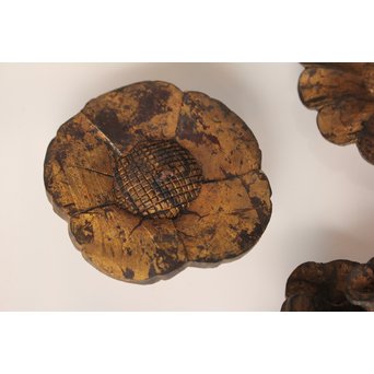 李朝金彩寺院木彫 破片B   X021 