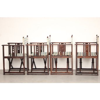 オリジナル生地 ヤマハ折り畳み式文化椅子 4脚セット  T401 