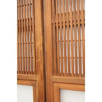 腰板欅 障子枠付 白木格子戸 4枚1組　L918 