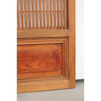 腰板欅 障子枠付 白木格子戸 4枚1組　L918 